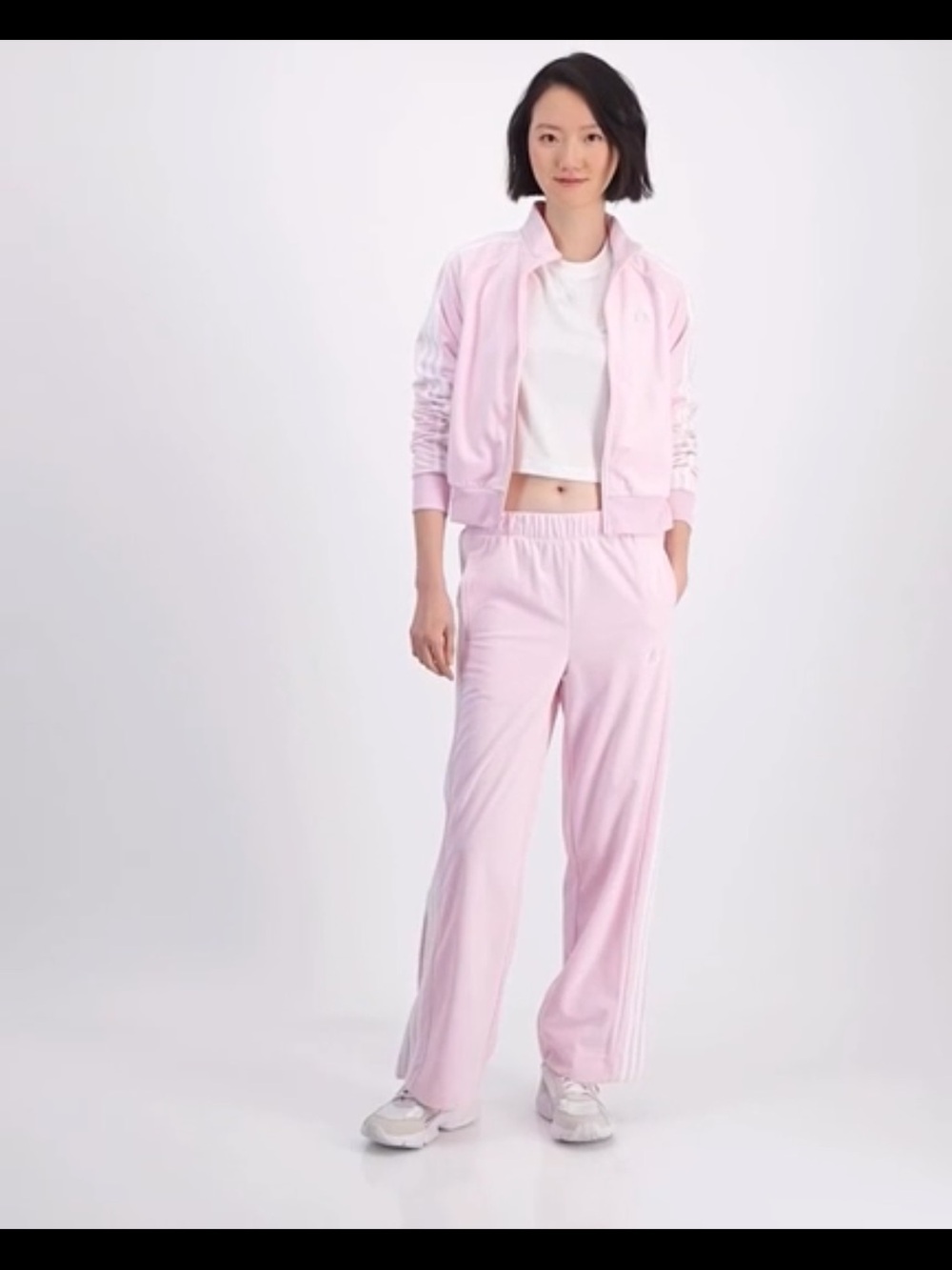 Women's Pink Adidas Y2K Glam Track set - Lightweight Casual